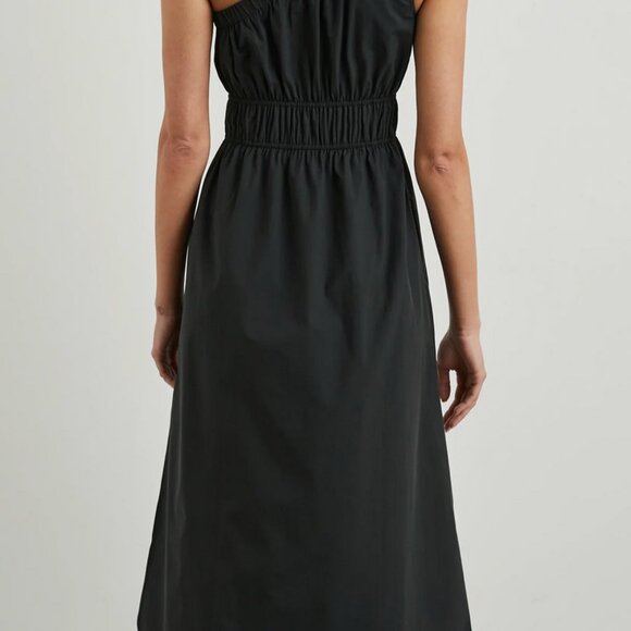 Rails Selani One Shoulder Cotton dress in Black Medium - Picture 4 of 4